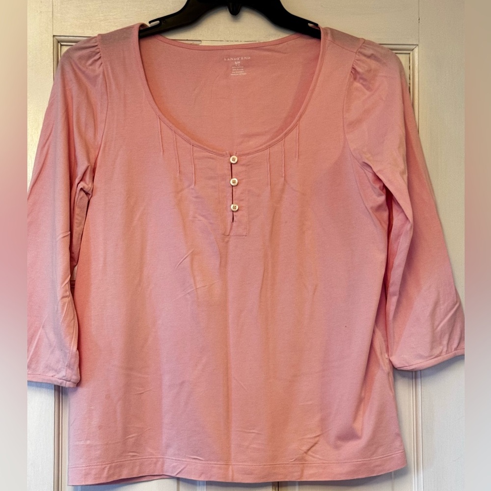 Lands' End Pink‎ Long Sleeve Women's Top
